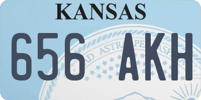 KS license plate 656AKH