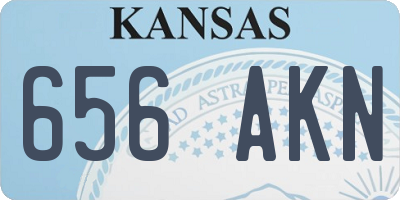 KS license plate 656AKN