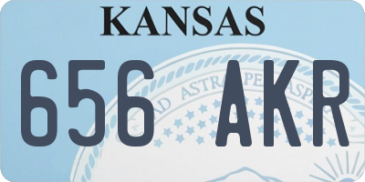 KS license plate 656AKR