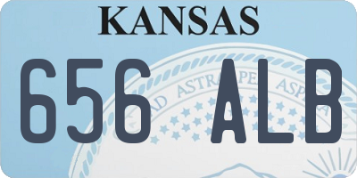 KS license plate 656ALB