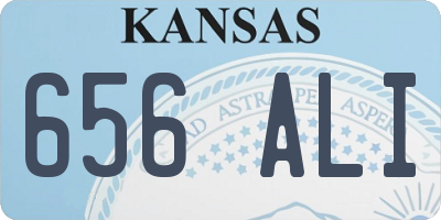 KS license plate 656ALI