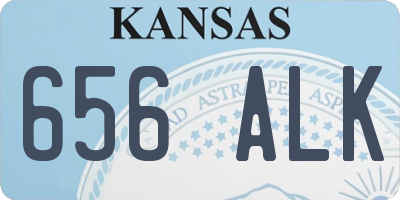 KS license plate 656ALK