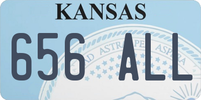 KS license plate 656ALL