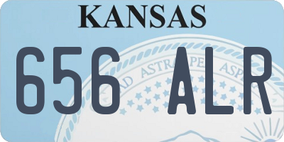 KS license plate 656ALR