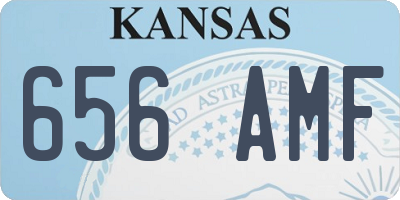 KS license plate 656AMF