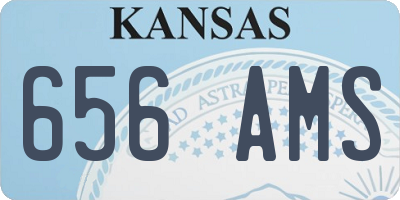 KS license plate 656AMS
