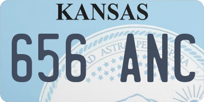 KS license plate 656ANC