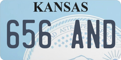 KS license plate 656AND