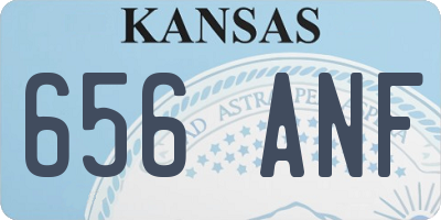 KS license plate 656ANF