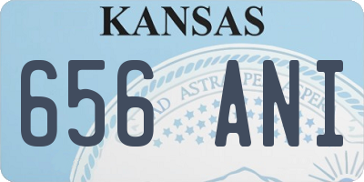 KS license plate 656ANI