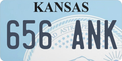 KS license plate 656ANK