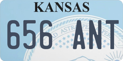 KS license plate 656ANT