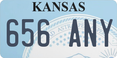 KS license plate 656ANY
