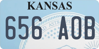 KS license plate 656AOB