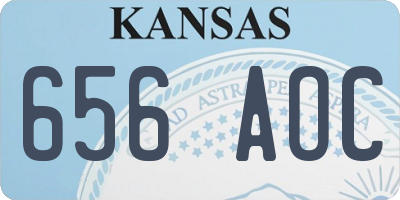 KS license plate 656AOC