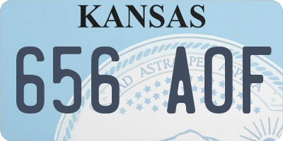 KS license plate 656AOF