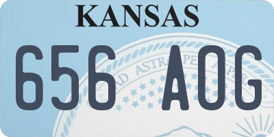 KS license plate 656AOG