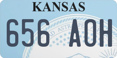 KS license plate 656AOH