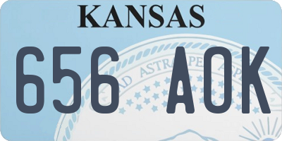 KS license plate 656AOK