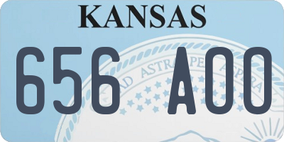 KS license plate 656AOO