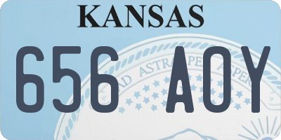 KS license plate 656AOY
