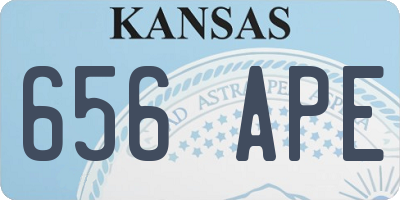 KS license plate 656APE
