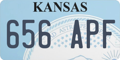KS license plate 656APF