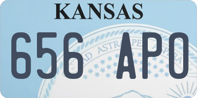 KS license plate 656APO
