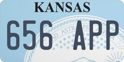 KS license plate 656APP