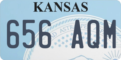 KS license plate 656AQM