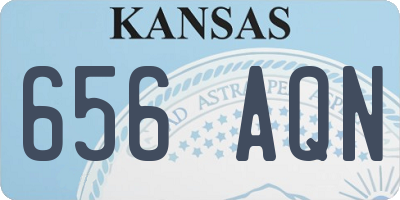 KS license plate 656AQN