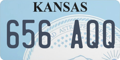 KS license plate 656AQQ