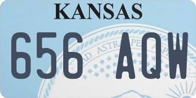 KS license plate 656AQW