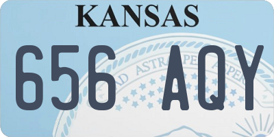 KS license plate 656AQY
