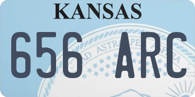 KS license plate 656ARC