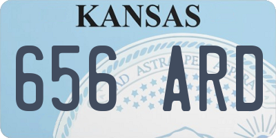 KS license plate 656ARD