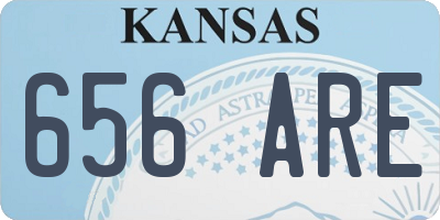 KS license plate 656ARE
