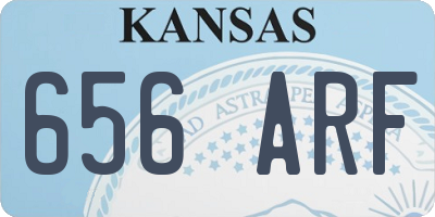 KS license plate 656ARF
