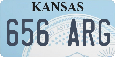 KS license plate 656ARG