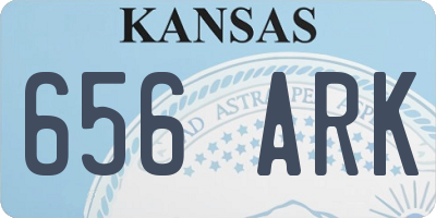 KS license plate 656ARK