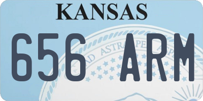 KS license plate 656ARM
