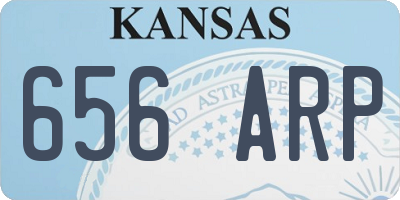 KS license plate 656ARP