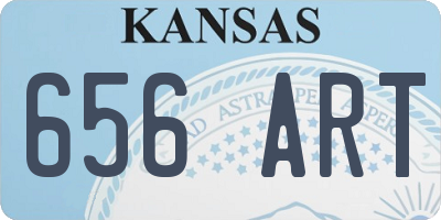 KS license plate 656ART