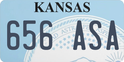 KS license plate 656ASA