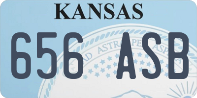 KS license plate 656ASB