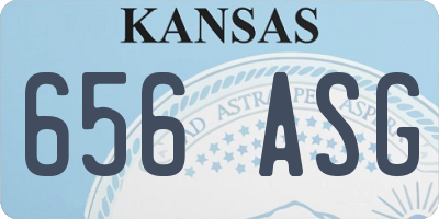 KS license plate 656ASG