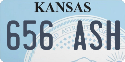 KS license plate 656ASH