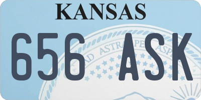 KS license plate 656ASK