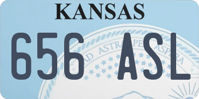 KS license plate 656ASL