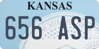 KS license plate 656ASP